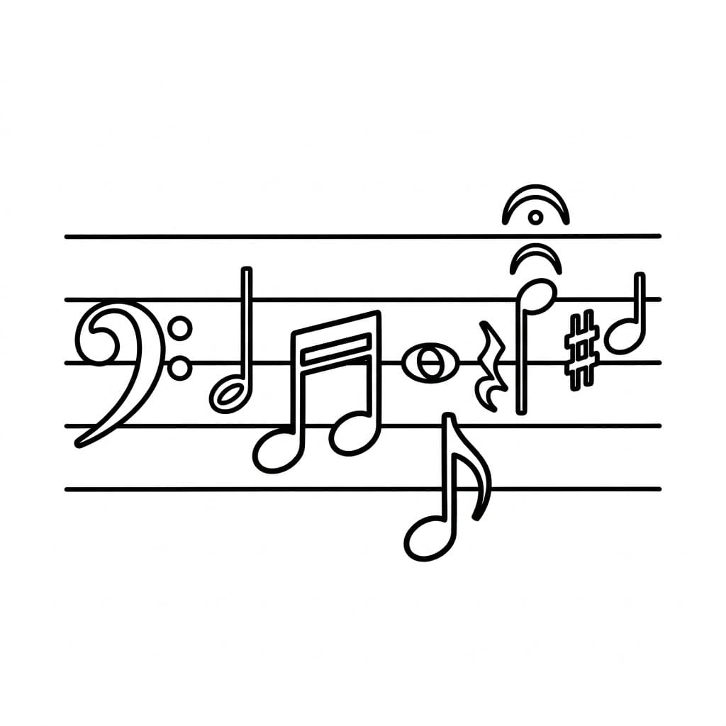 ζωγραφική Μουσικό Πεντάγραμμο