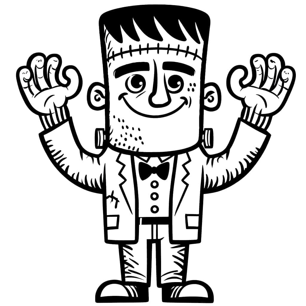 ζωγραφική Ο Φρανκενστάιν κουνάει τα χέρια του