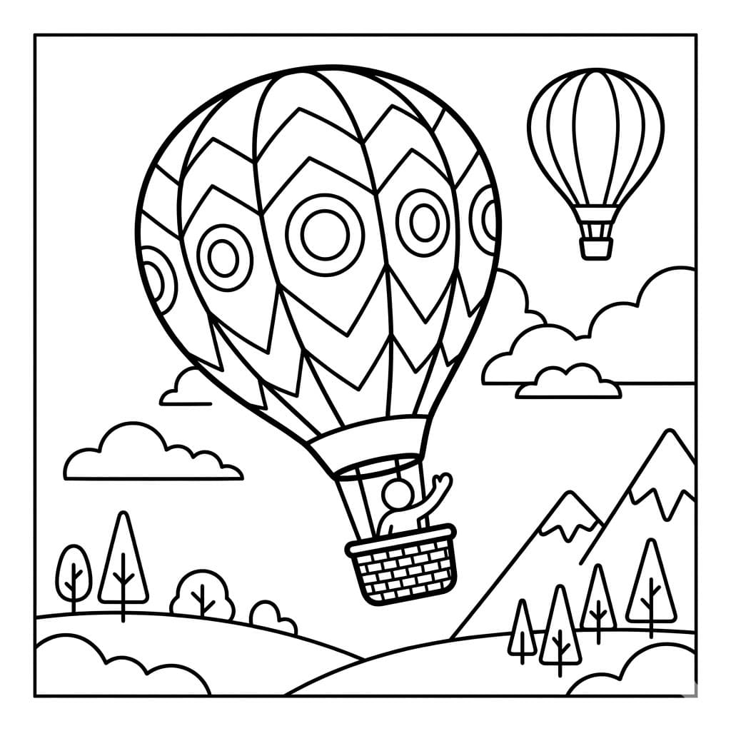 ζωγραφική Ορεινό Αερόστατο
