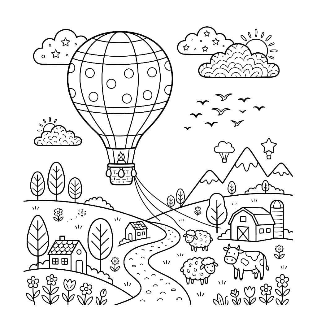 ζωγραφική Παραμυθένιο Αερόστατο