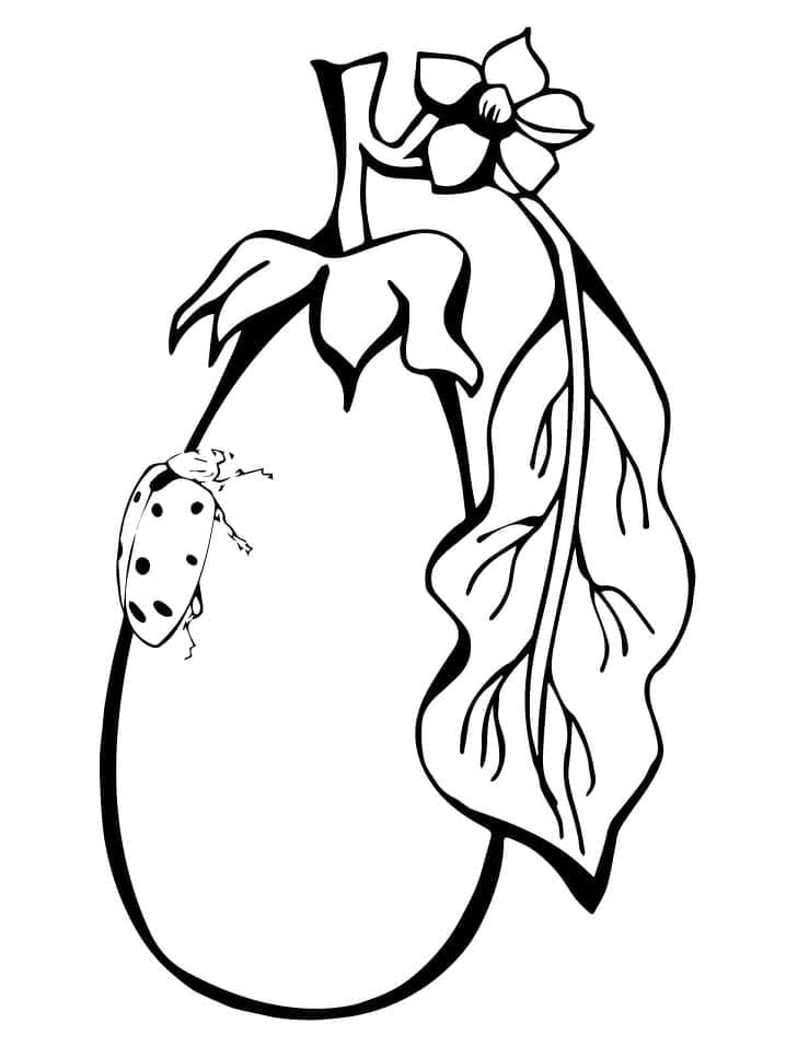 ζωγραφική Πασχαλίτσα σε μελιτζάνα