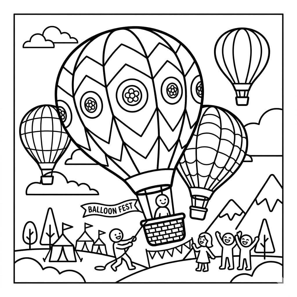 ζωγραφική Περιπετειώδες Αερόστατο