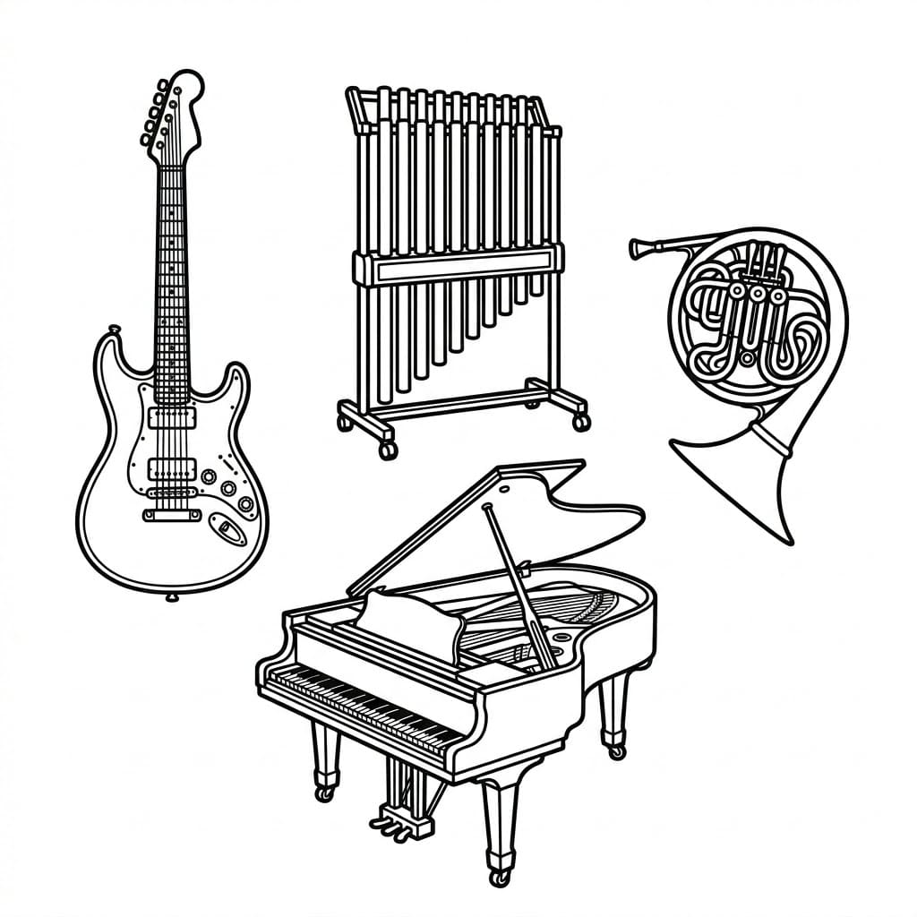 ζωγραφική Πιάνο με Ηλεκτρική Κιθάρα