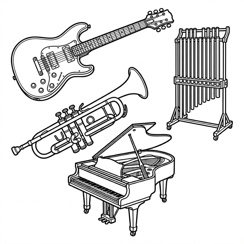 ζωγραφική Πνευστά και Έγχορδα Σύνολο