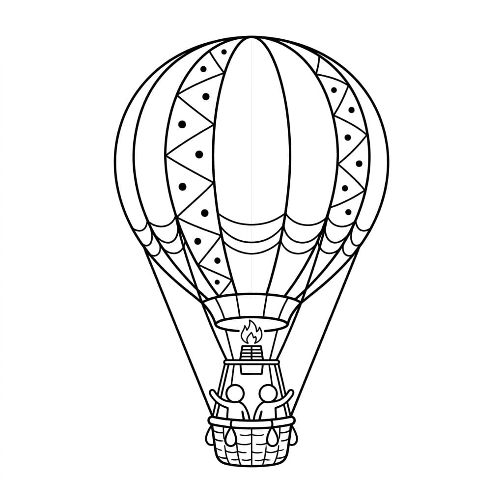 ζωγραφική Πολύχρωμο Αερόστατο