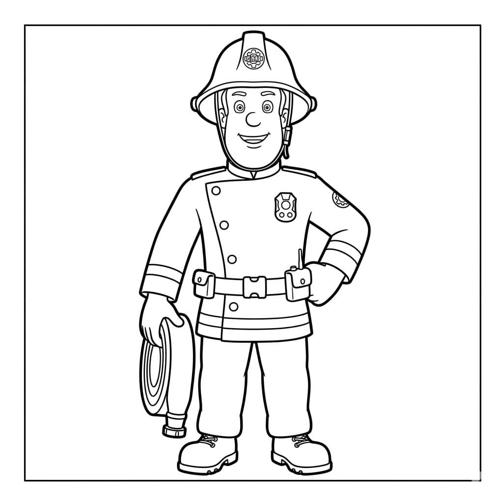 ζωγραφική Πυροσβέστης Σαμ Απλός