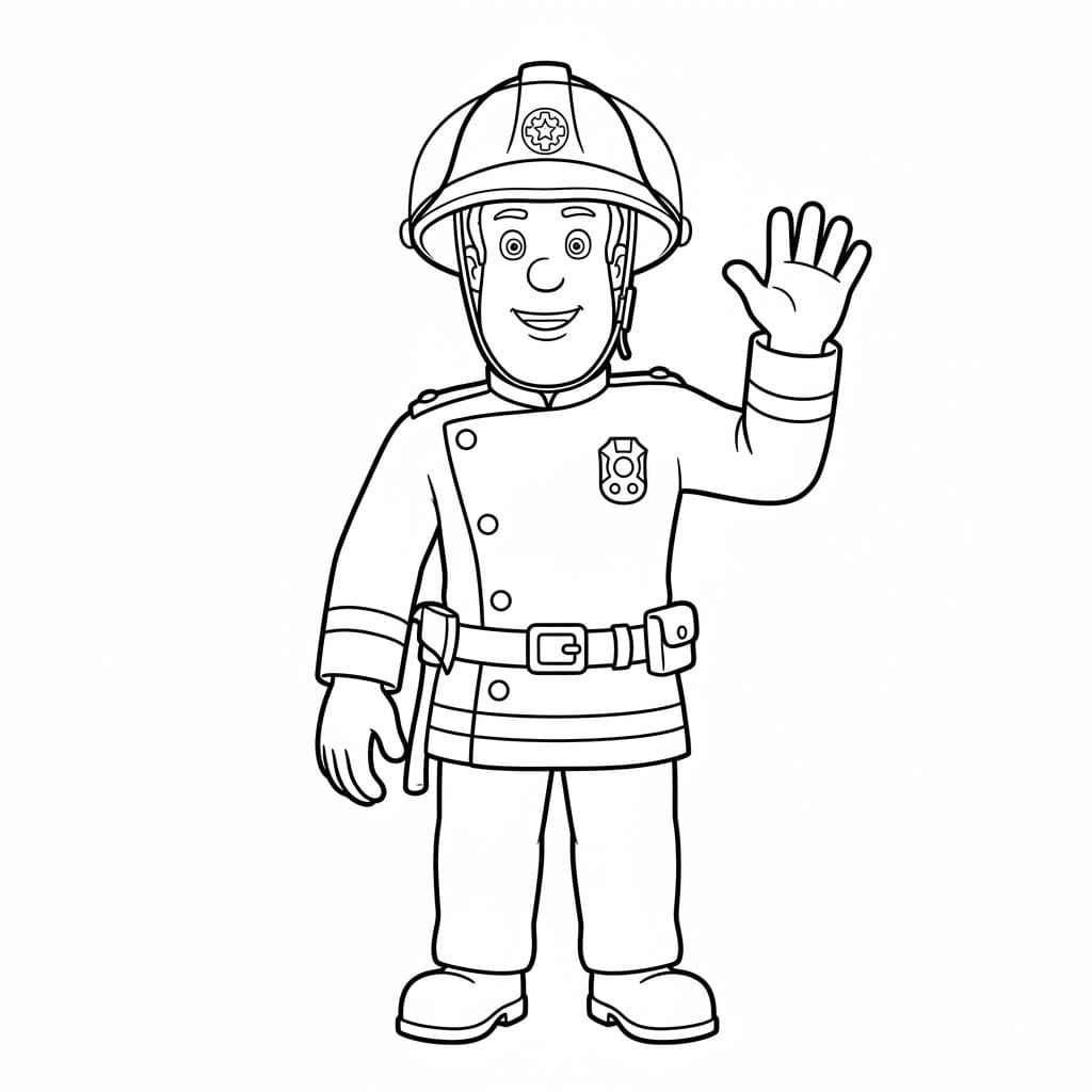 ζωγραφική Πυροσβέστης Σαμ Χαιρετά