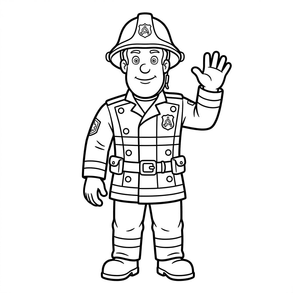 ζωγραφική Σαμ ο Πυροσβέστης