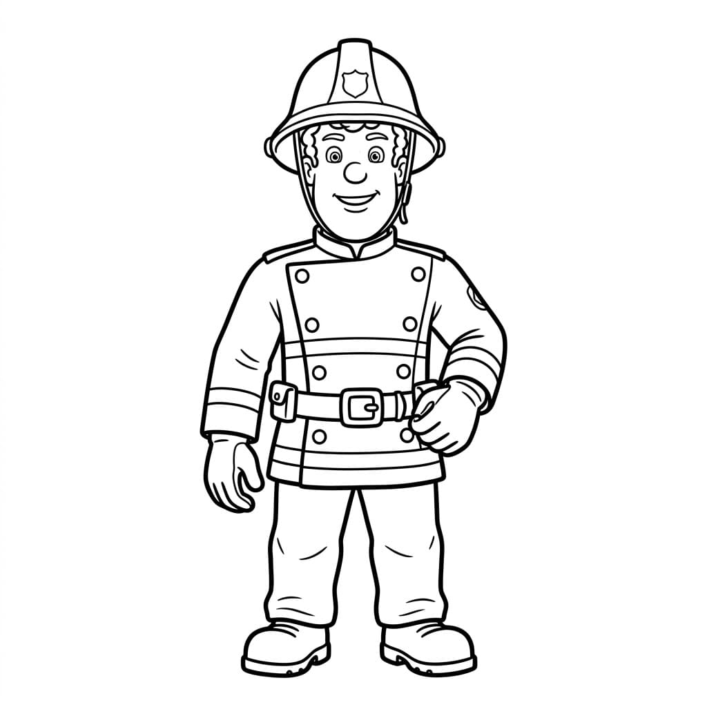 ζωγραφική Πυροσβέστης Σαμ με Στολή