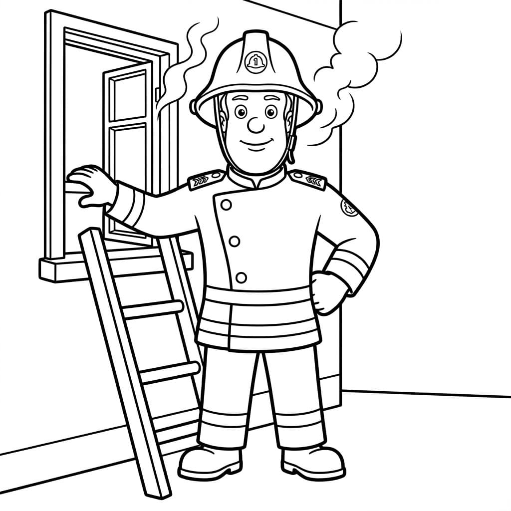 ζωγραφική Πυροσβέστης Σαμ σε Διάσωση