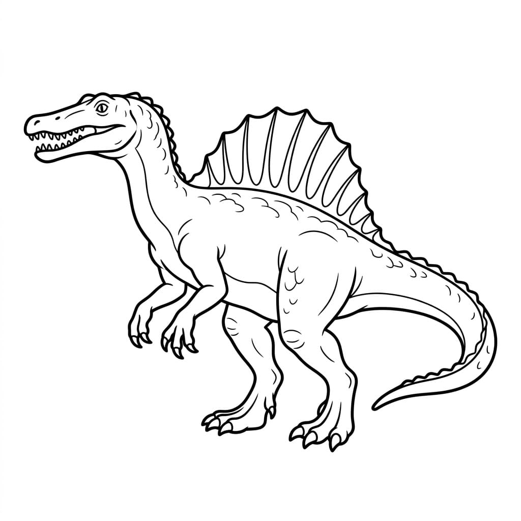 ζωγραφική Σπινόσαυρος έτοιμος για δράση