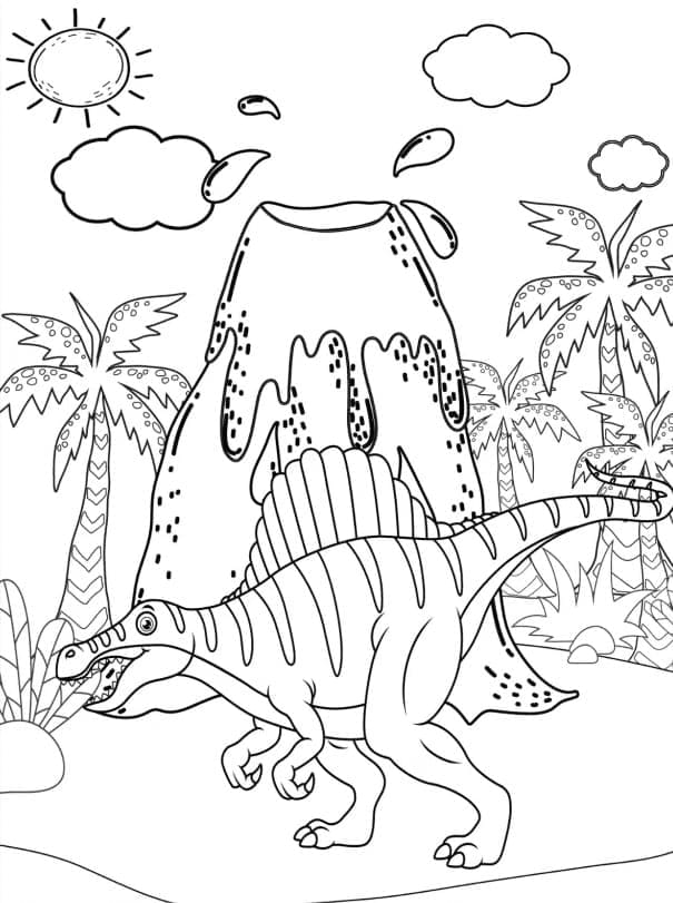 ζωγραφική Σπινοσαύρος κινουμένων σχεδίων