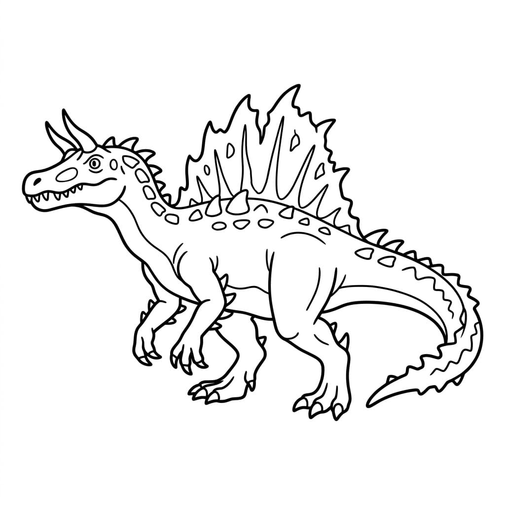 ζωγραφική Σπινόσαυρος με πανοπλία