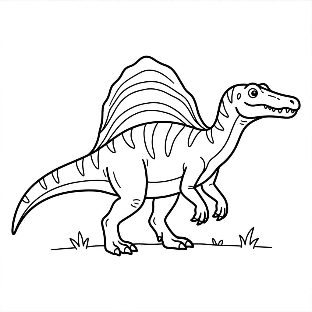ζωγραφική Σπινόσαυρος σε ήρεμη στάση