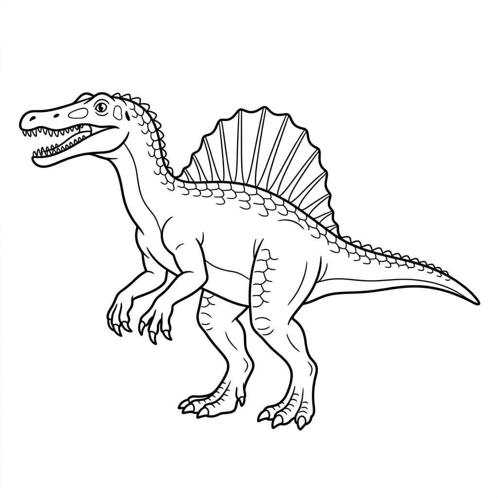 ζωγραφική Σπινόσαυρος σε προφίλ