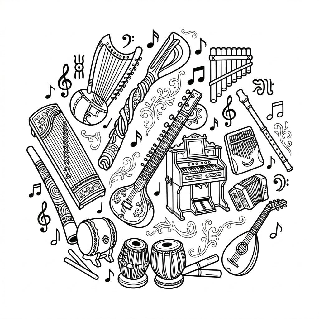 ζωγραφική Συλλογή Μουσικών Οργάνων
