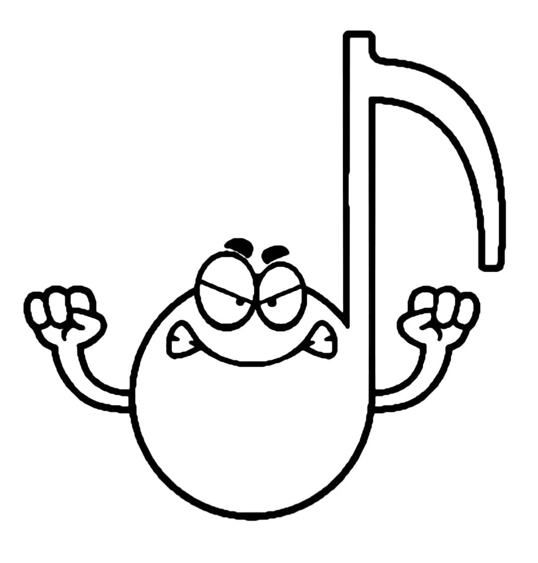 ζωγραφική Θυμωμένη Μουσική Νότα εικών