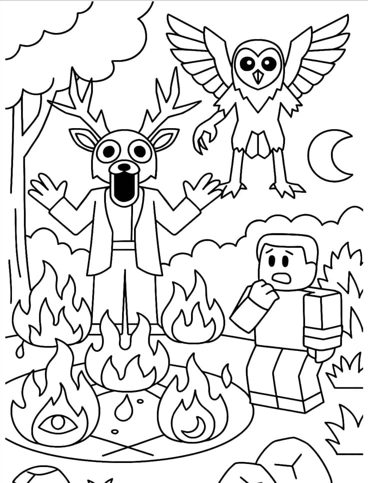 ζωγραφική Το Φλεγόμενο Δάσος