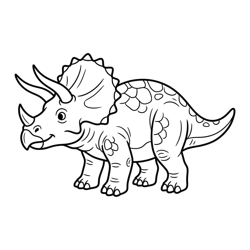 ζωγραφική Τρικεράτοπας με μοτίβα