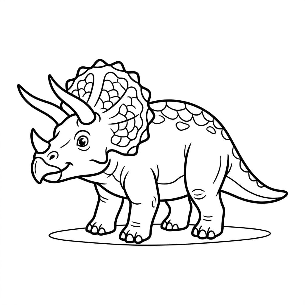 ζωγραφική Τρικεράτοπας με πανοπλία