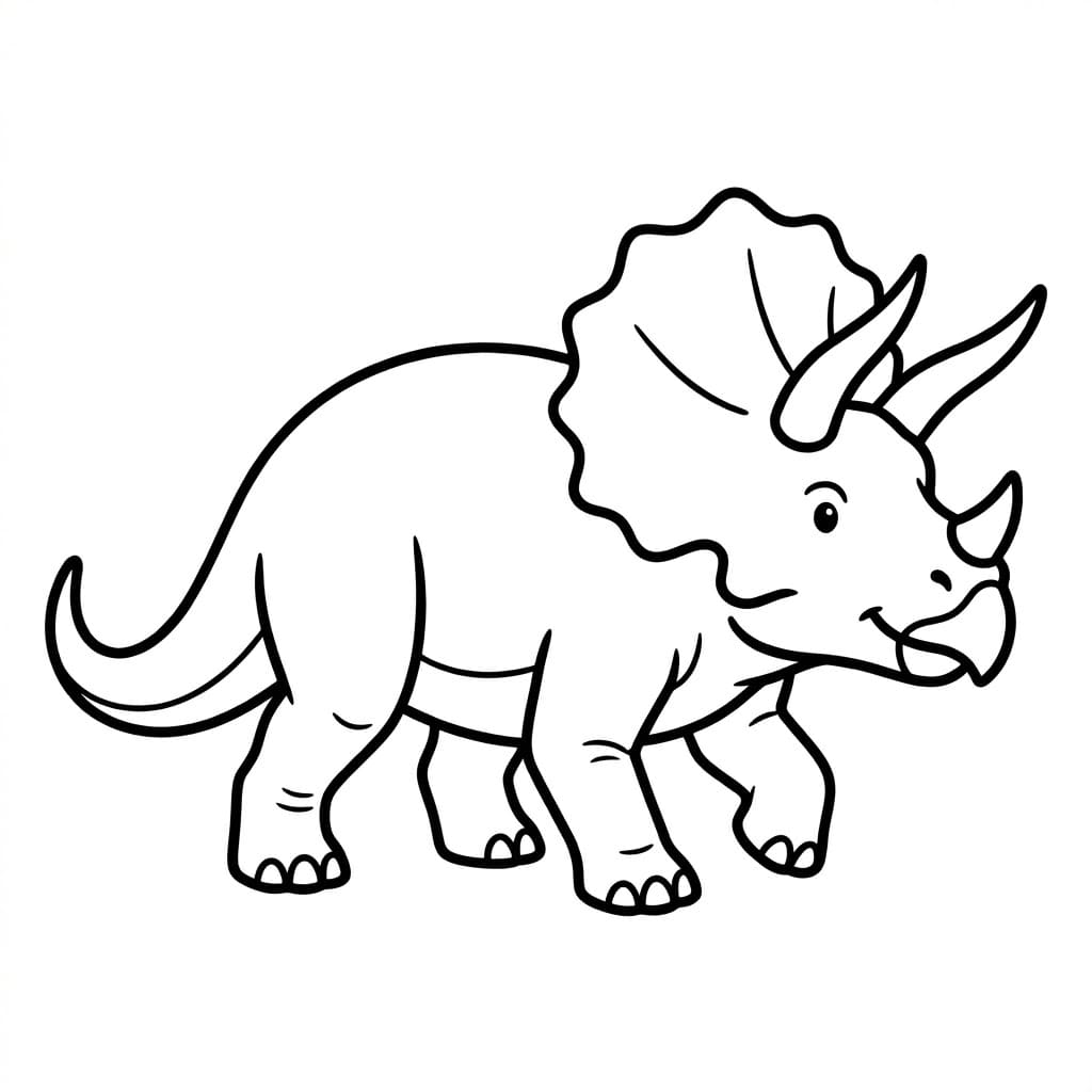 ζωγραφική Τρικεράτοπας σε βόλτα