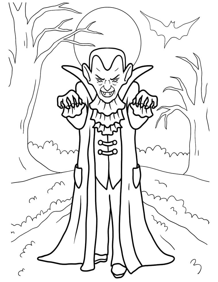 ζωγραφική Τρομακτικός βρικόλακας