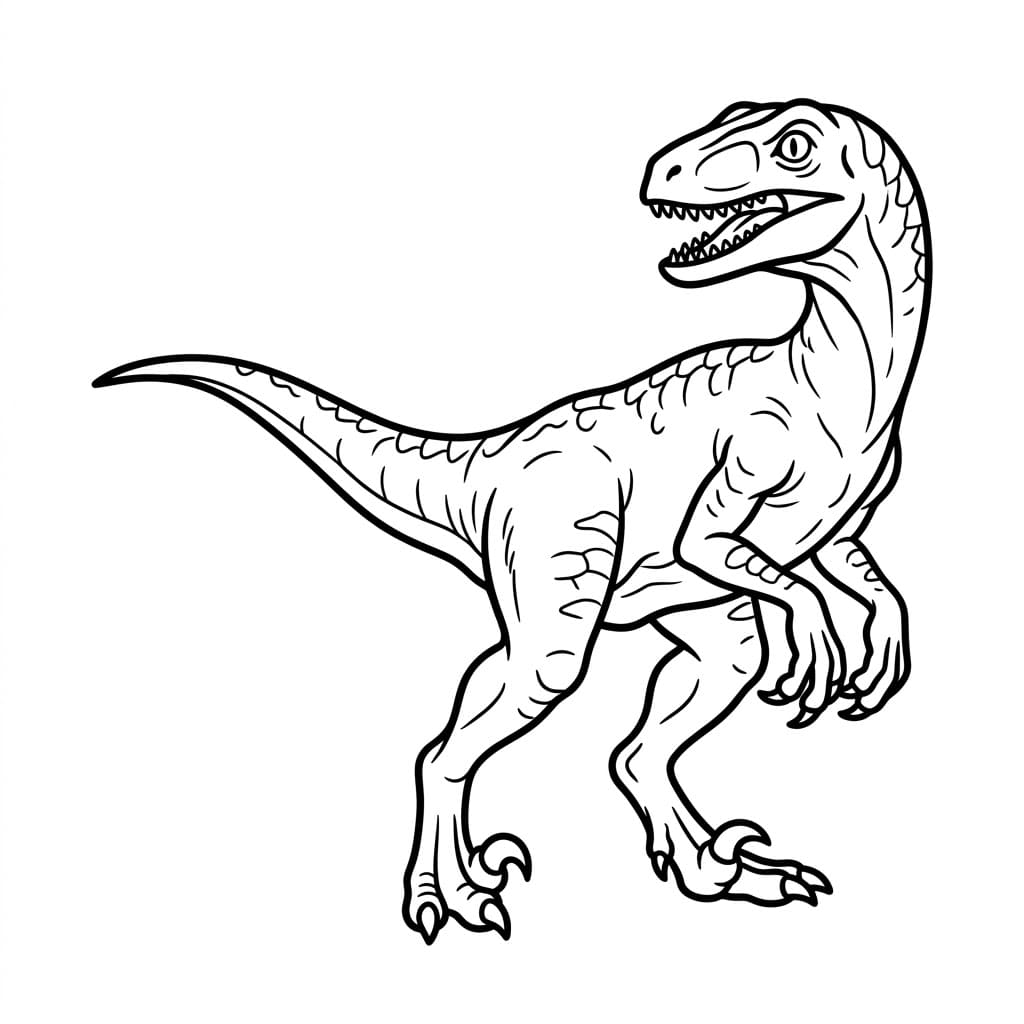 ζωγραφική Βελοσιράπτορας που κοιτάζει