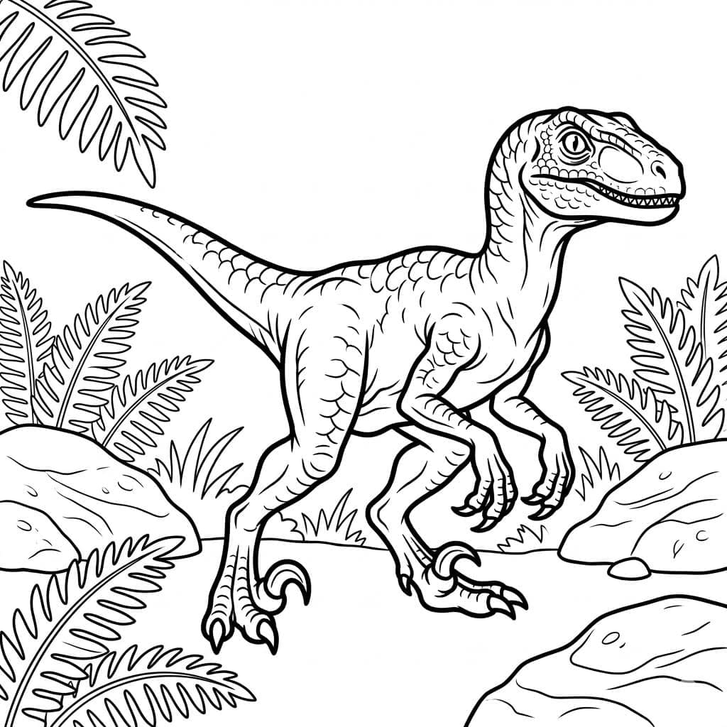 ζωγραφική Βελοσιράπτορας του Δάσους