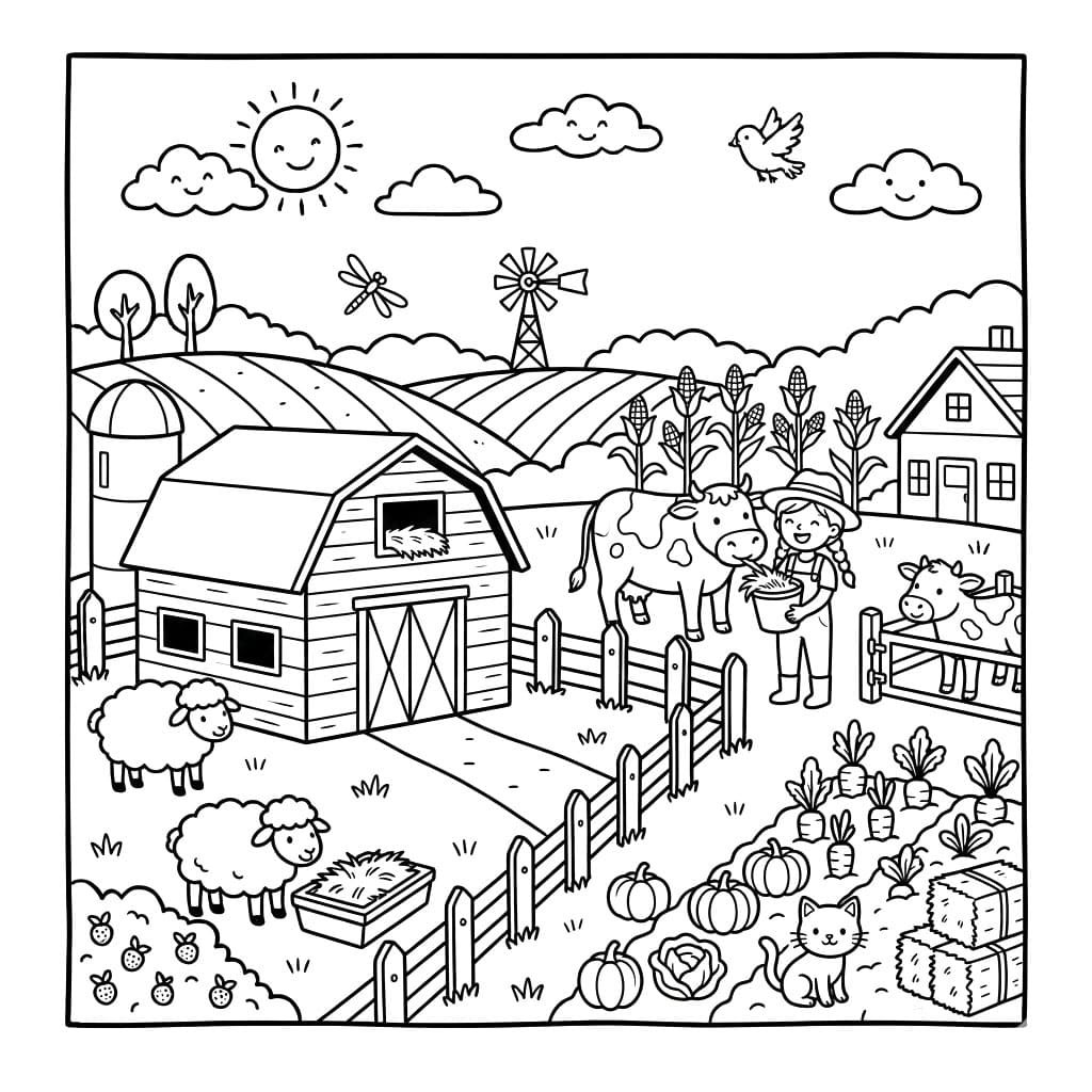 ζωγραφική Ζώα Στο Λιβάδι