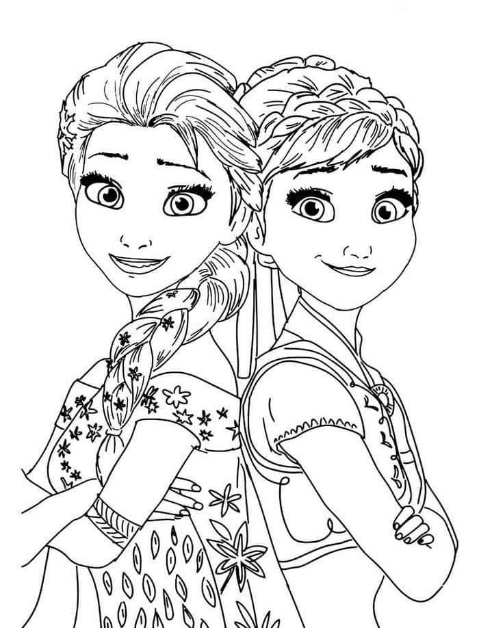 ζωγραφική Αδελφές Άννα και Έλσα