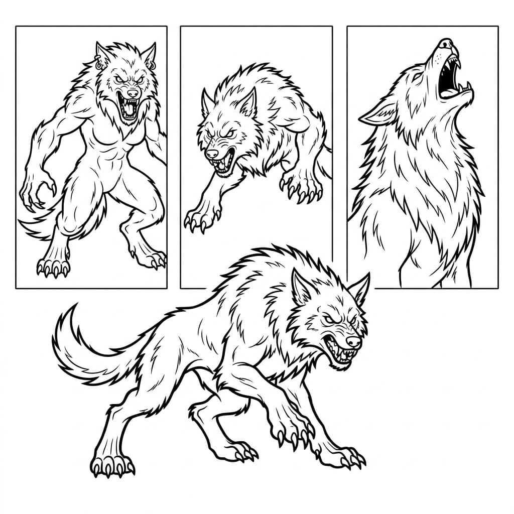 ζωγραφική Άγριος Λυκάνθρωπος