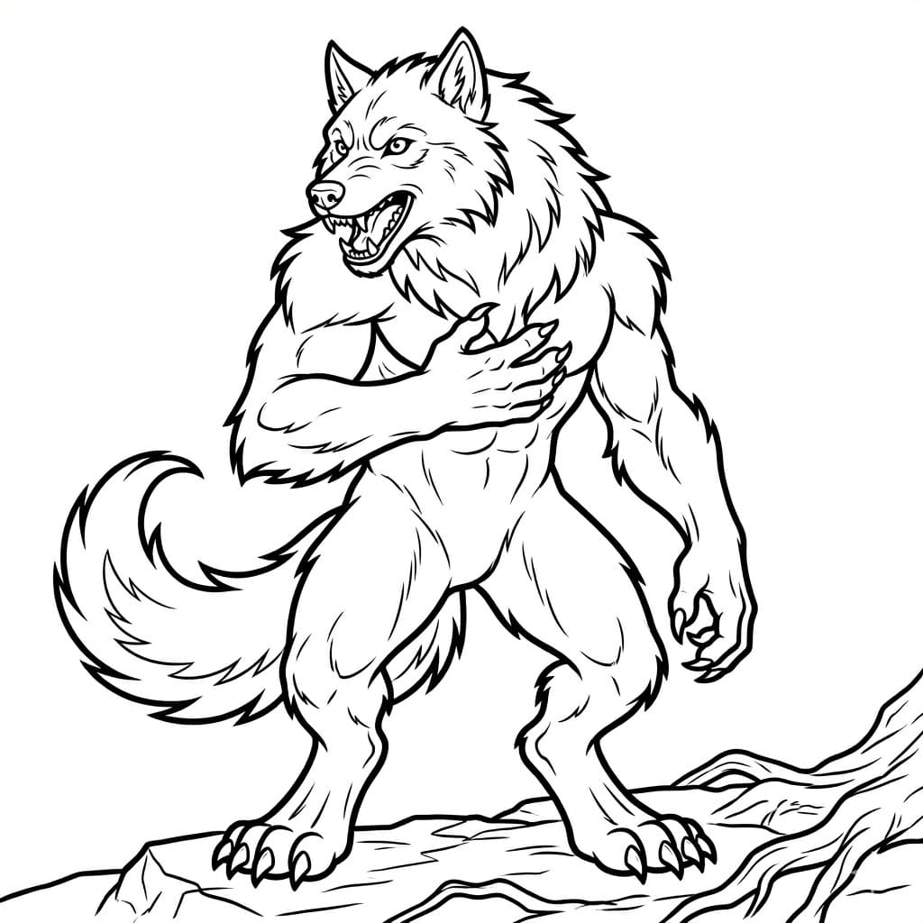 ζωγραφική Άγρυπνος Λυκάνθρωπος