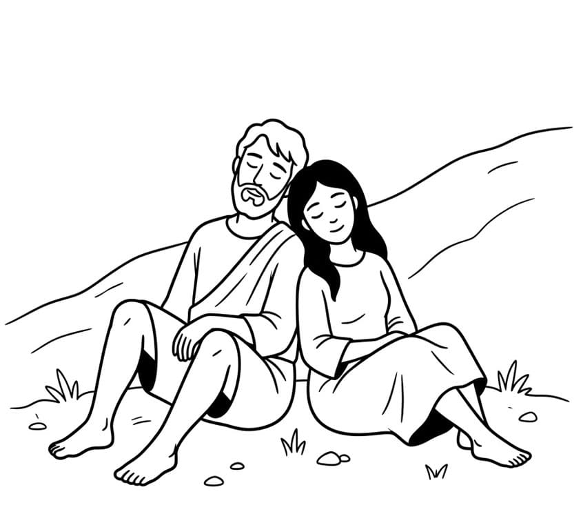 ζωγραφική Ανάπαυση στην Αγάπη