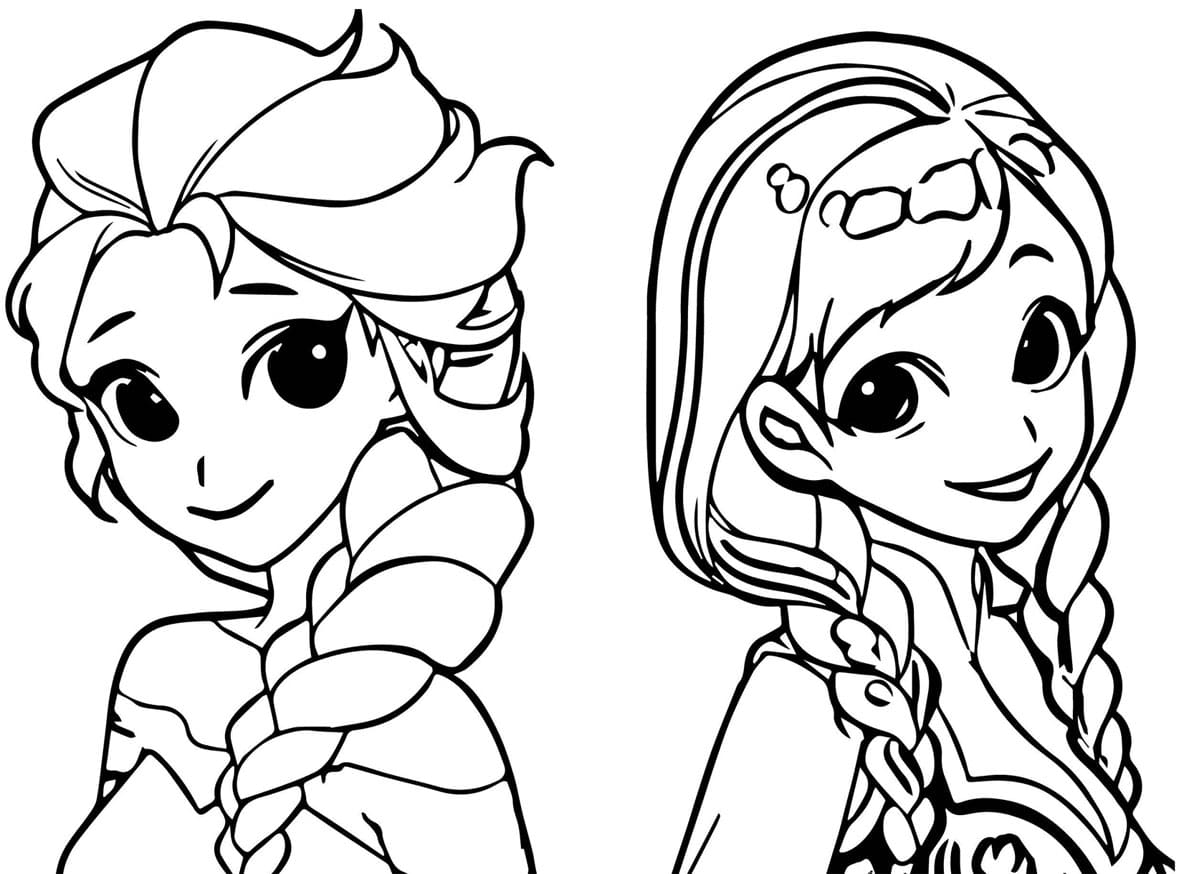 ζωγραφική Άννα και Έλσα δωρεάν