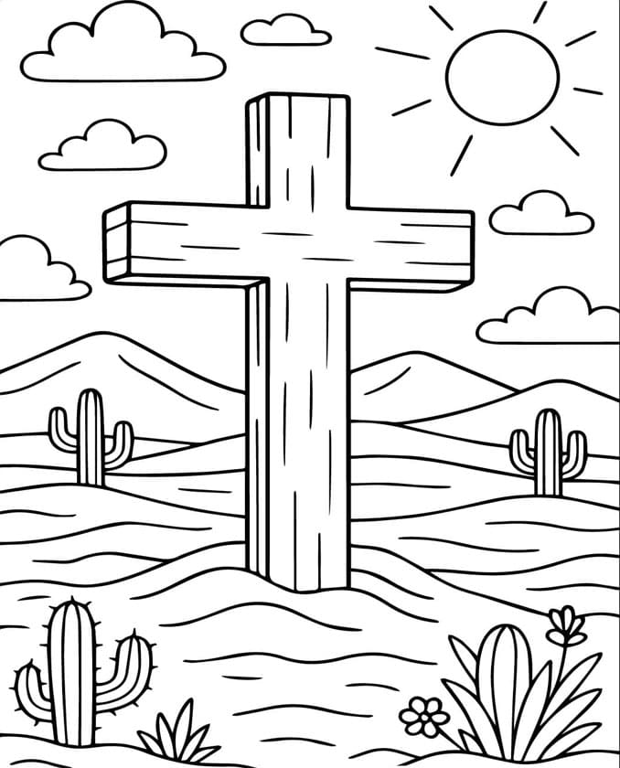 ζωγραφική Απλό περίγραμμα σταυρού