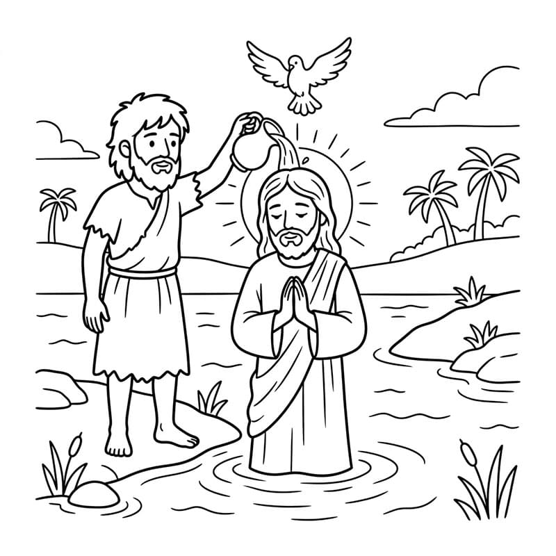 ζωγραφική Αρχαίο Βάπτισμα στο Νερό