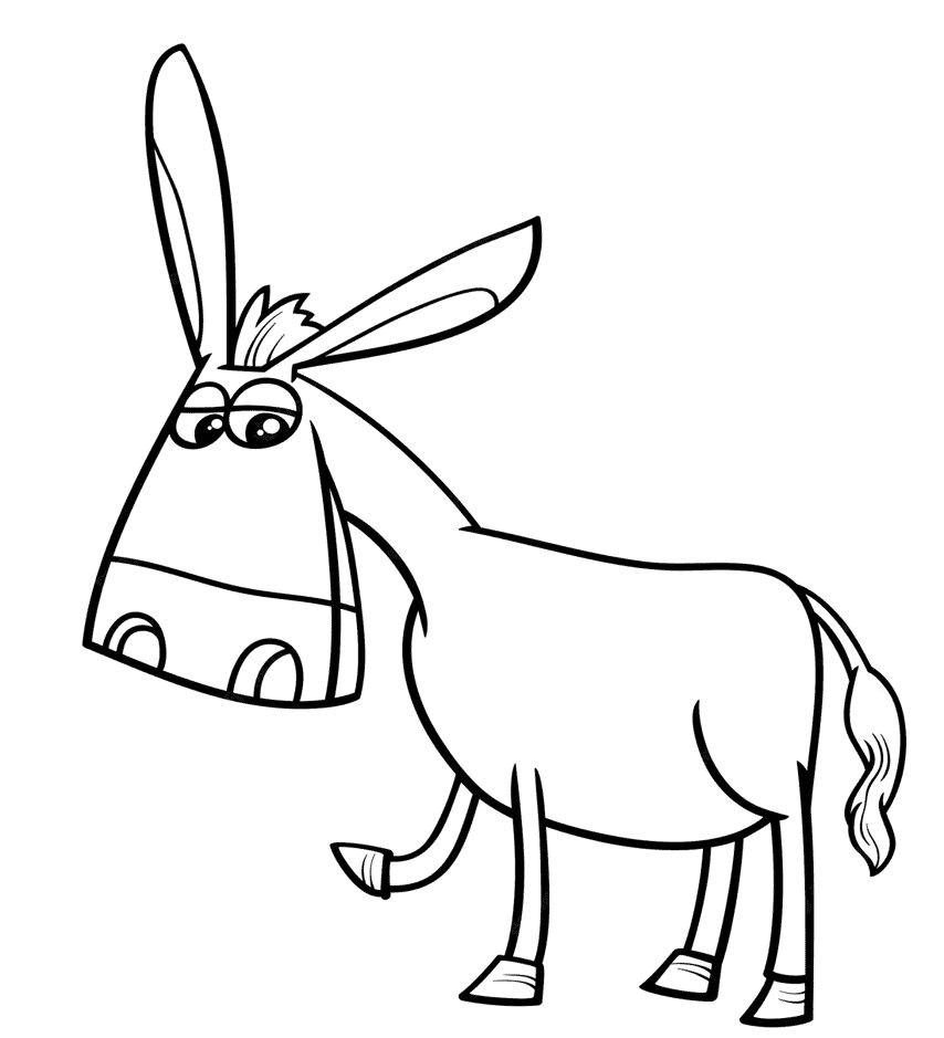 ζωγραφική Αστείο καρτούν γάιδαρος