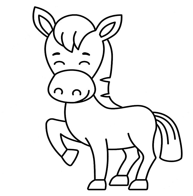 ζωγραφική Αστείος γάιδαρος