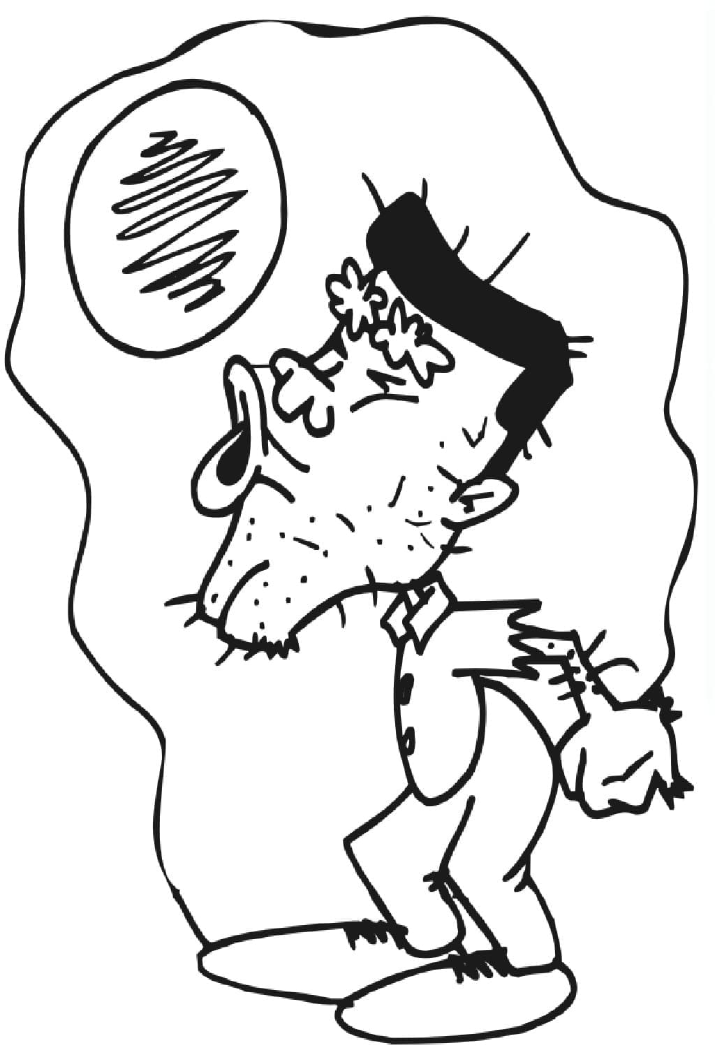 ζωγραφική Αστείος Λυκάνθρωπος που Ουρλιάζει