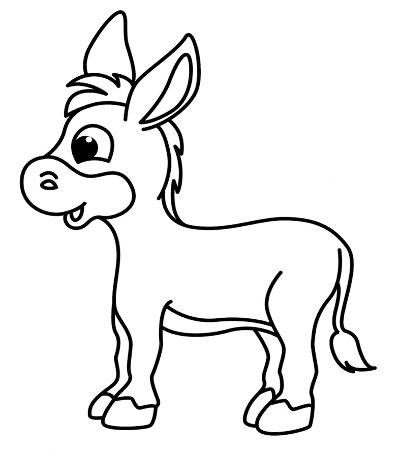 ζωγραφική Χαριτωμένο μωρό γαϊδουράκι