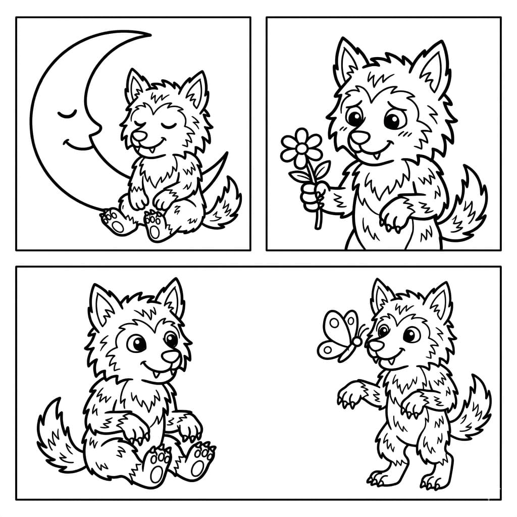 ζωγραφική Χαριτωμένος Λυκάνθρωπος