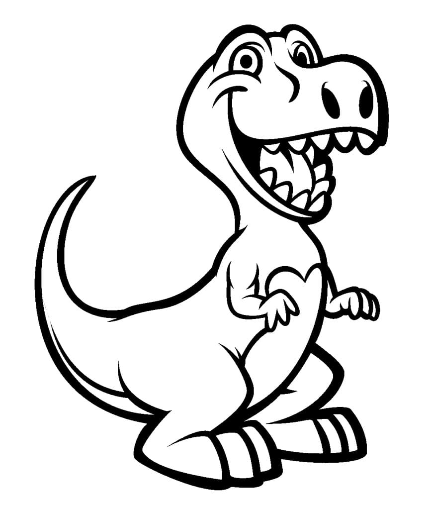 ζωγραφική Χαριτωμένος Τυραννόσαυρος Ρεξ