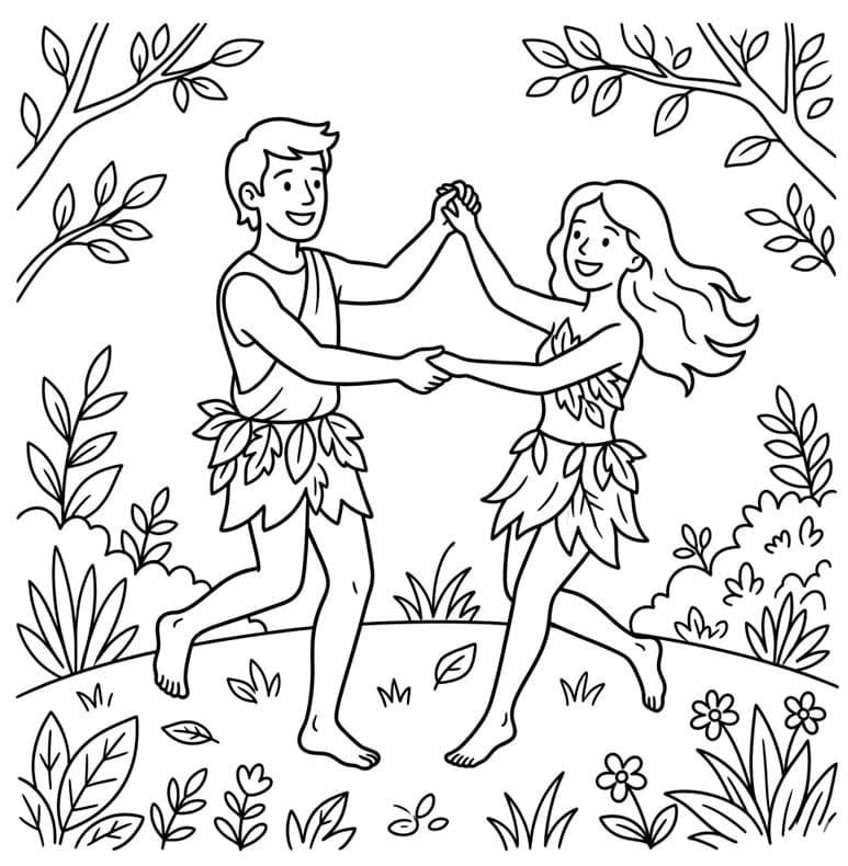 ζωγραφική Χορός στη Φύση