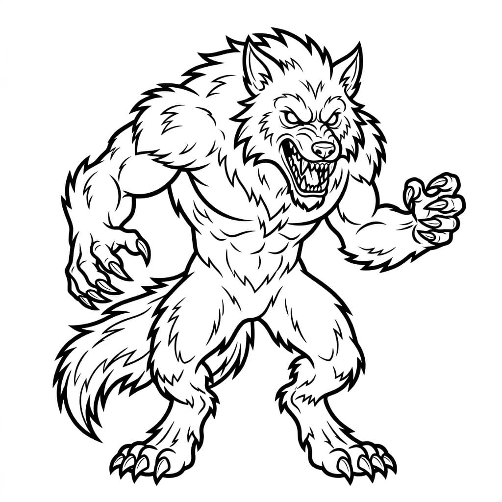 ζωγραφική Δυνατός Λυκάνθρωπος