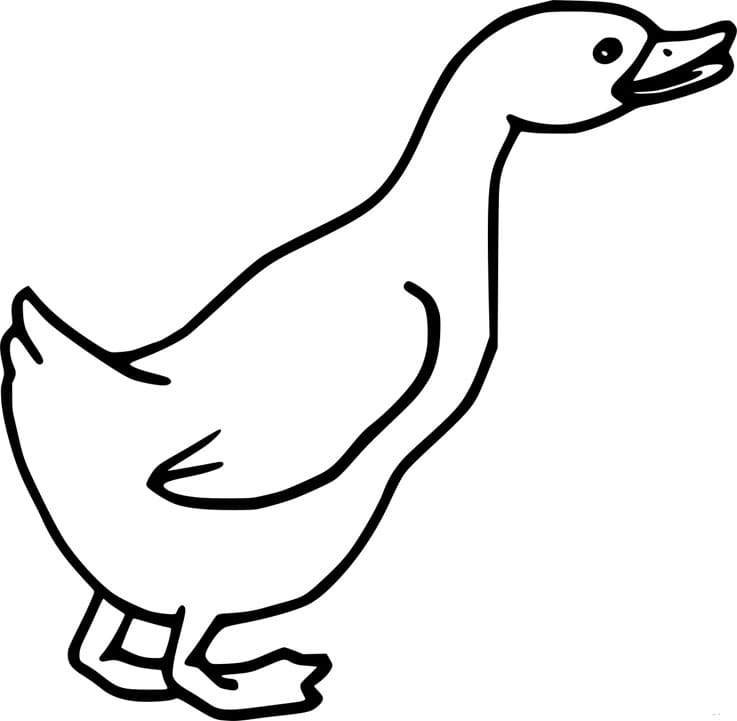 ζωγραφική Εύκολη αστεία χήνα