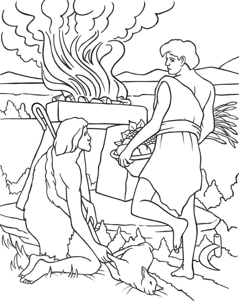 ζωγραφική Εικόνα Κάιν και Άβελ