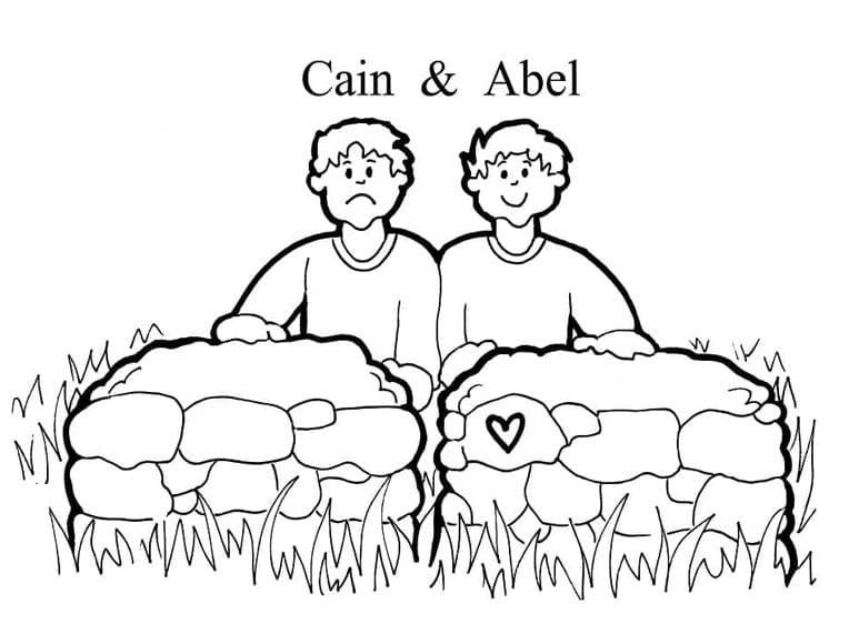 ζωγραφική Εκτυπώσιμο Κάιν και Άβελ