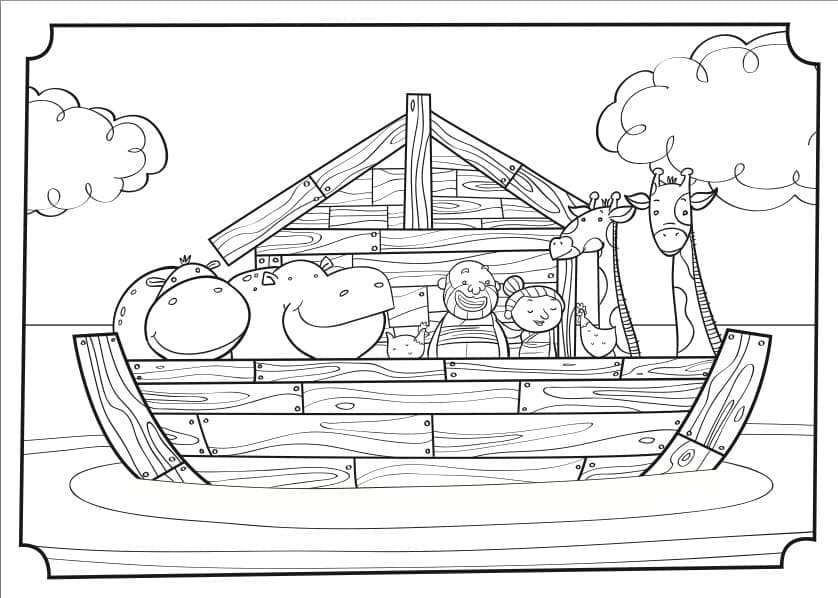 ζωγραφική Εκτυπώσιμο μοντέλο της Κιβωτού του Νώε
