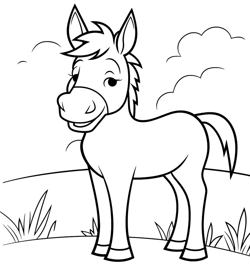 ζωγραφική Εκτυπώσιμος γάιδαρος