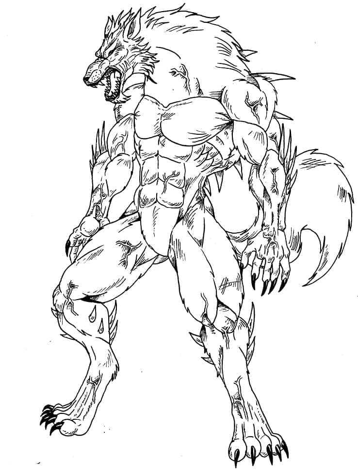 ζωγραφική Ένας Λυκάνθρωπος του Χάλοουιν